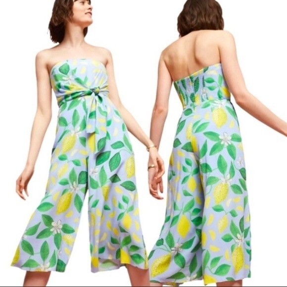 Maeve Lemons Grove Strapless Wide Leg Jumpsuit - Picture 1 of 8